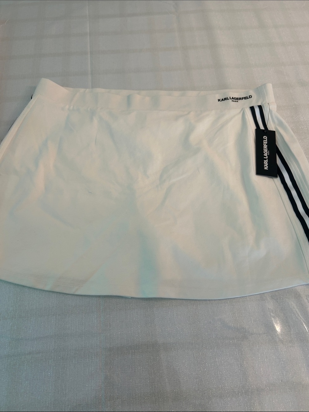 Karl Lagerfeld Cream A-Line Mini Skort BNWT XL